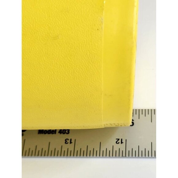 Vintage Tupperware Yellow Canister No Lid Floral Design Made In USA 6" tall 4.5" - Picture 9 of 10